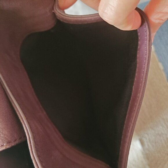 Vintage Lucky Brand Suede Leather Tassel Sachel Crossbody In Maroon - Picture 12 of 13